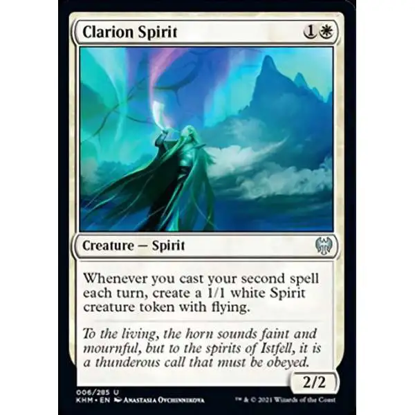 MtG Trading Card Game Kaldheim Uncommon Clarion Spirit #6