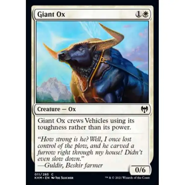 MtG Trading Card Game Kaldheim Common FOIL Giant Ox #11