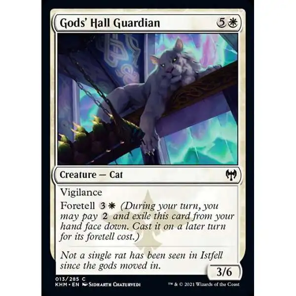 MtG Trading Card Game Kaldheim Common Foil Gods' Hall Guardian #13