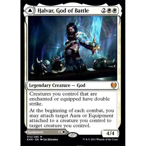 MtG Trading Card Game Kaldheim Mythic Rare Halvar, God of Battle // Sword of the Realms #15