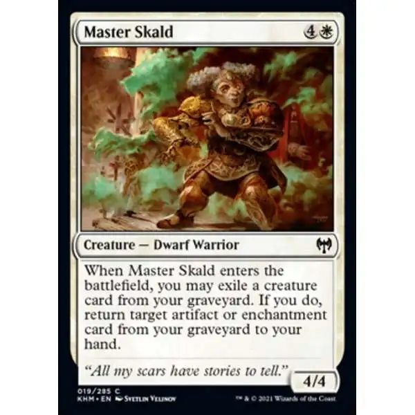 MtG Trading Card Game Kaldheim Common Master Skald #19