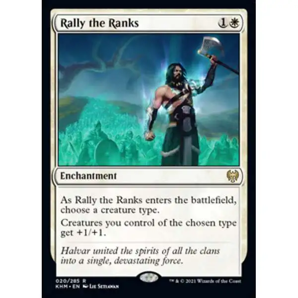 MtG Trading Card Game Kaldheim Rare Rally the Ranks #20
