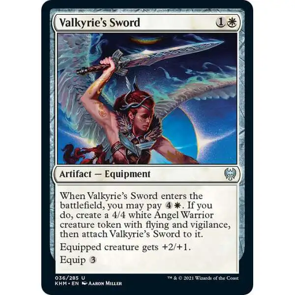 MtG Trading Card Game Kaldheim Uncommon Valkyrie's Sword #36
