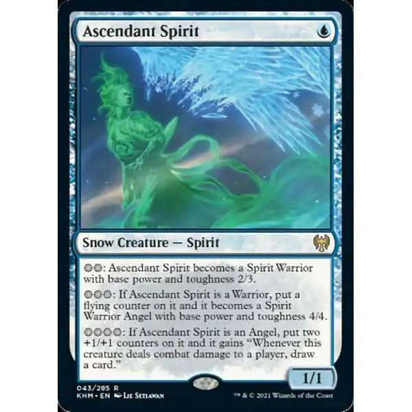 MtG Trading Card Game Kaldheim Rare Ascendant Spirit #43