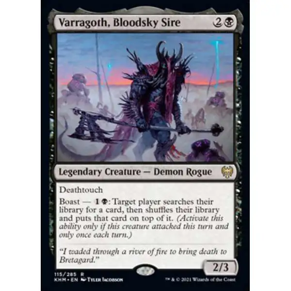 MtG Trading Card Game Kaldheim Rare Varragoth, Bloodsky Sire #115