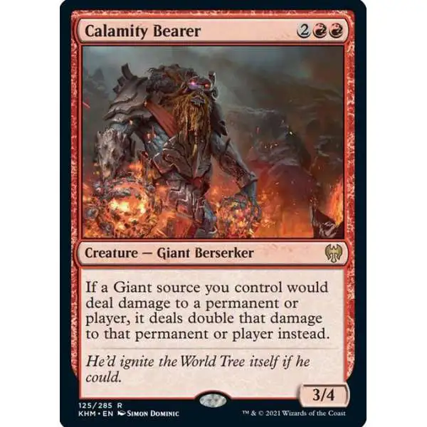 MtG Trading Card Game Kaldheim Rare Calamity Bearer #125