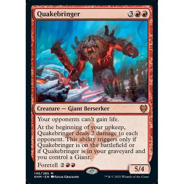 MtG Trading Card Game Kaldheim Mythic Rare Quakebringer #145