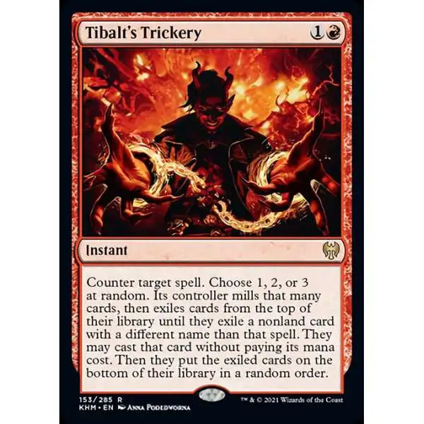 MtG Trading Card Game Kaldheim Rare Tibalt's Trickery #153