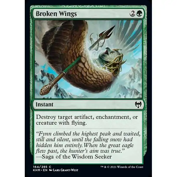 MtG Trading Card Game Kaldheim Common Broken Wings #164