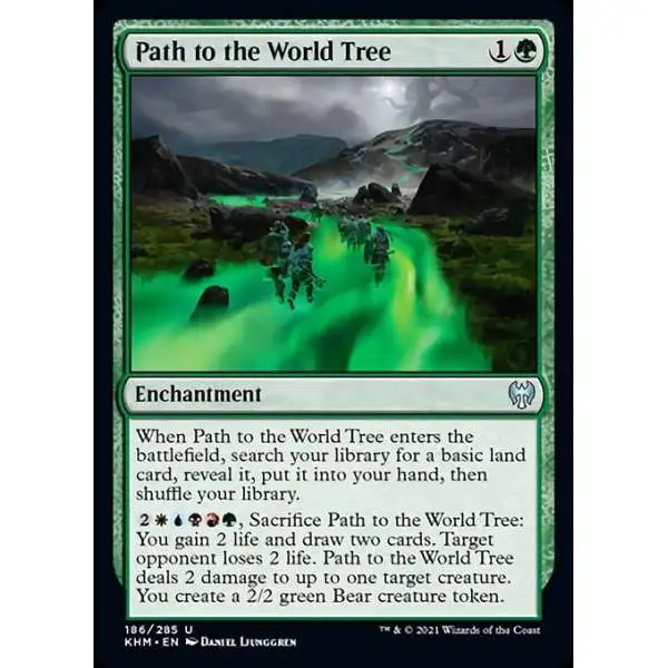 MtG Trading Card Game Kaldheim Uncommon Path to the World Tree #186
