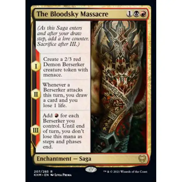 MtG Trading Card Game Kaldheim Rare The Bloodsky Massacre #207