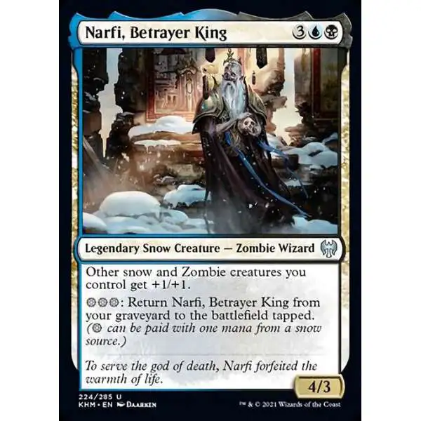 MtG Trading Card Game Kaldheim Uncommon Narfi, Betrayer King #224