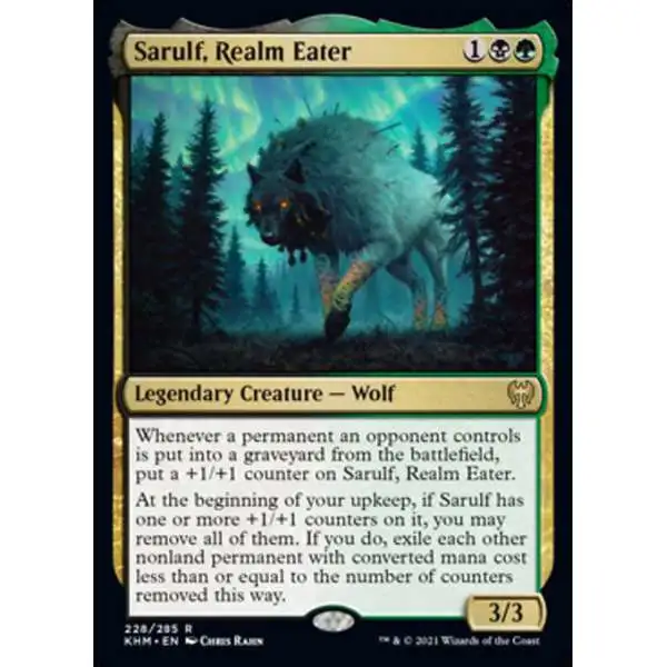 MtG Trading Card Game Kaldheim Rare Sarulf, Realm Eater #228