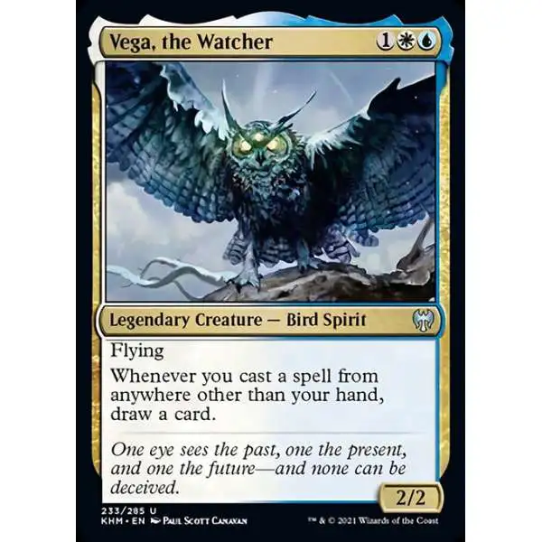 MtG Trading Card Game Kaldheim Uncommon Vega, the Watcher #233