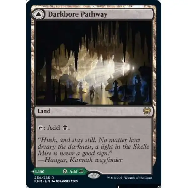MtG Trading Card Game Kaldheim Rare Foil Darkbore Pathway // Slitherbore Pathway #254
