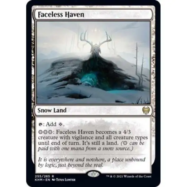 MtG Trading Card Game Kaldheim Rare Foil Faceless Haven #255