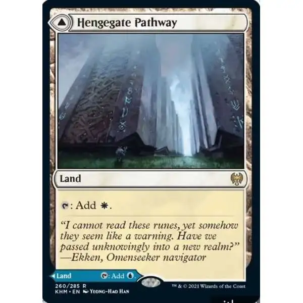 MtG Trading Card Game Kaldheim Rare Hengegate Pathway // Mistgate Pathway #260