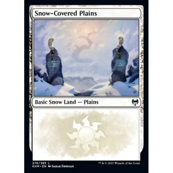 MtG Trading Card Game Kaldheim Common Snow-Covered Plains #276