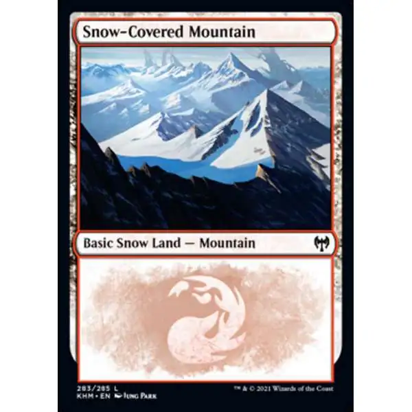 MtG Trading Card Game Kaldheim Common Snow-Covered Mountain #283 [#283]