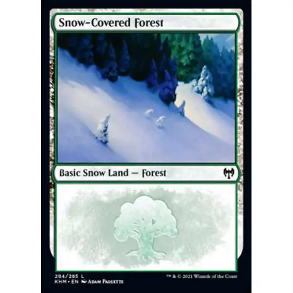 MtG Trading Card Game Kaldheim Common Snow-Covered Forest #284 [#284]
