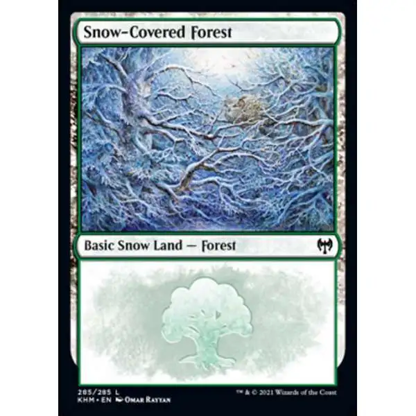MtG Trading Card Game Kaldheim Common Snow-Covered Forest #285 [#285]