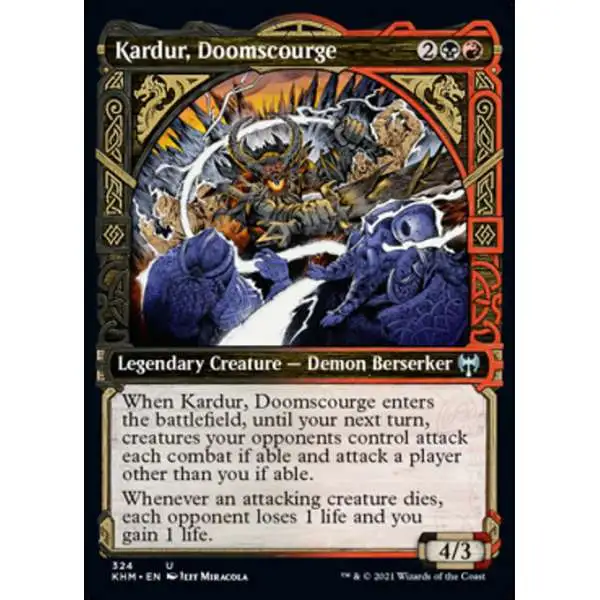 MtG Trading Card Game Kaldheim Uncommon Kardur, Doomscourge #324 [Showcase]