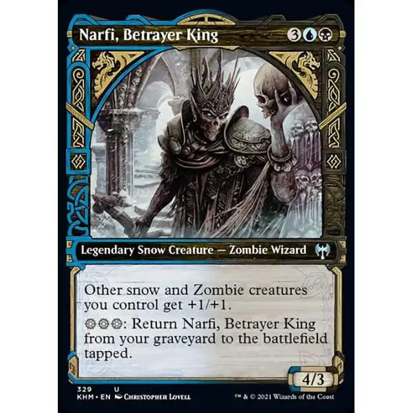 MtG Trading Card Game Kaldheim Uncommon Narfi, Betrayer King #329 [FOIL Showcase]