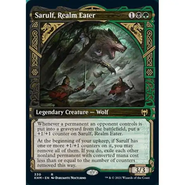 MtG Trading Card Game Kaldheim Rare Sarulf, Realm Eater #330 [Showcase]