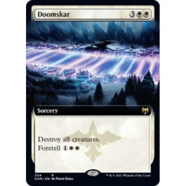 MtG Trading Card Game Kaldheim Rare Doomskar #334 [Extended Art]