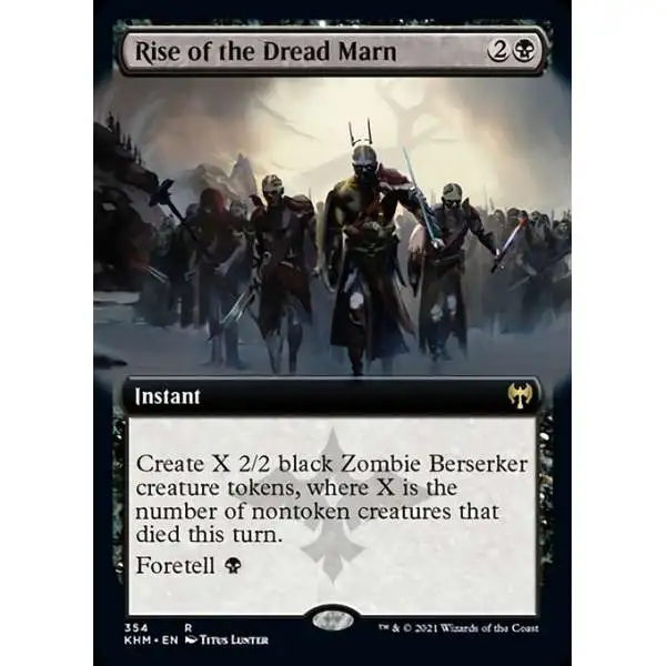 MtG Trading Card Game Kaldheim Rare Rise of the Dread Marn #354 [Extended Art]