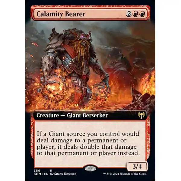 MtG Trading Card Game Kaldheim Rare Calamity Bearer #356 [Extended Art]