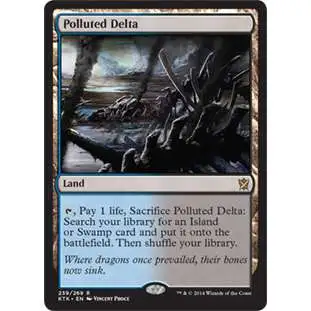 MtG Khans of Tarkir Rare Foil Polluted Delta #239