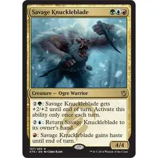 MtG Khans of Tarkir Rare Savage Knuckleblade #197