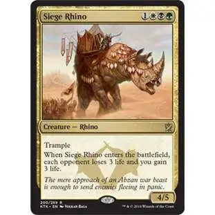 MtG Khans of Tarkir Rare Siege Rhino #200