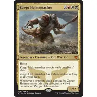 MtG Khans of Tarkir Mythic Rare Zurgo Helmsmasher #214
