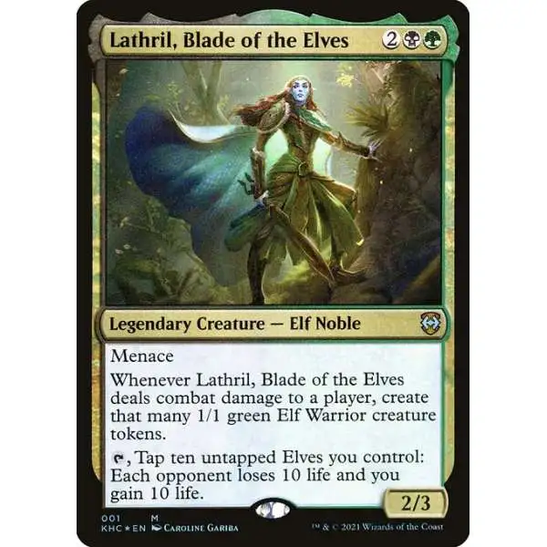 MtG Kaldheim Commander Mythic Rare Lathril, Blade of the Elves #1
