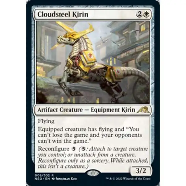 MtG Trading Card Game Kamigawa Neon Dynasty Rare Foil Cloudsteel Kirin #8