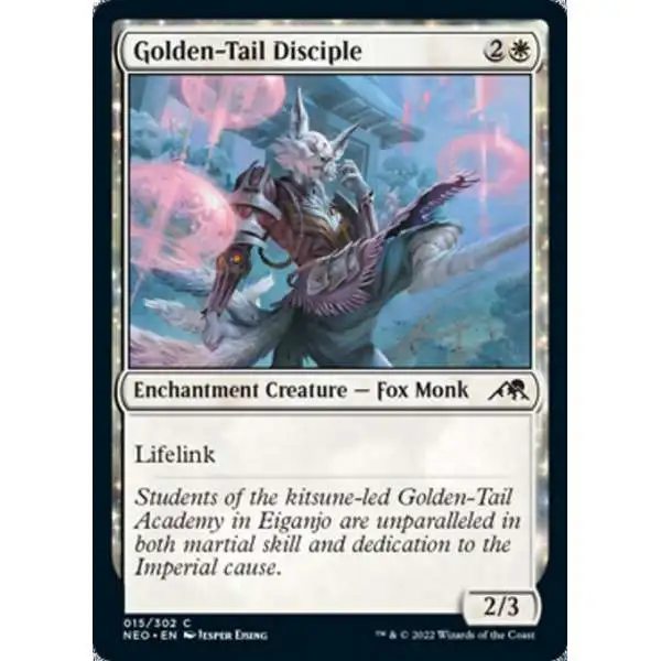 MtG Trading Card Game Kamigawa Neon Dynasty Common Golden-Tail Disciple #15