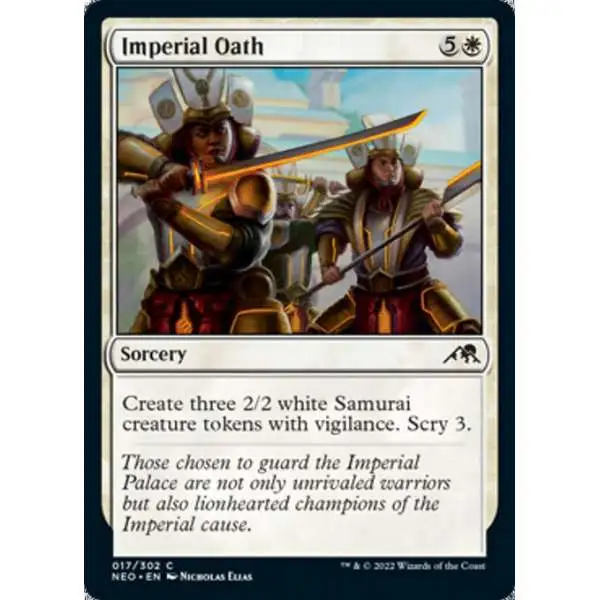 MtG Trading Card Game Kamigawa Neon Dynasty Common Imperial Oath #17