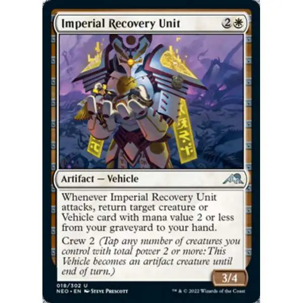 MtG Trading Card Game Kamigawa Neon Dynasty Uncommon Imperial Recovery Unit #18