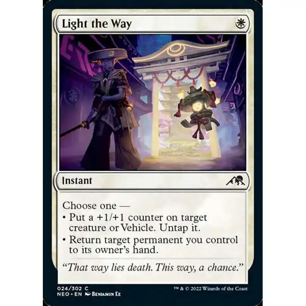 MtG Trading Card Game Kamigawa Neon Dynasty Common Light the Way #24