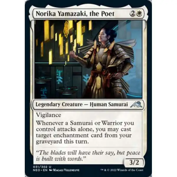 MtG Trading Card Game Kamigawa Neon Dynasty Uncommon Norika Yamazaki, the Poet #31