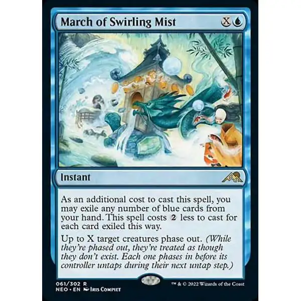 MtG Trading Card Game Kamigawa Neon Dynasty Rare March of Swirling Mist #61