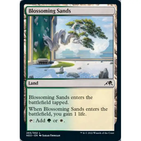 MtG Trading Card Game Kamigawa Neon Dynasty Common Blossoming Sands #265