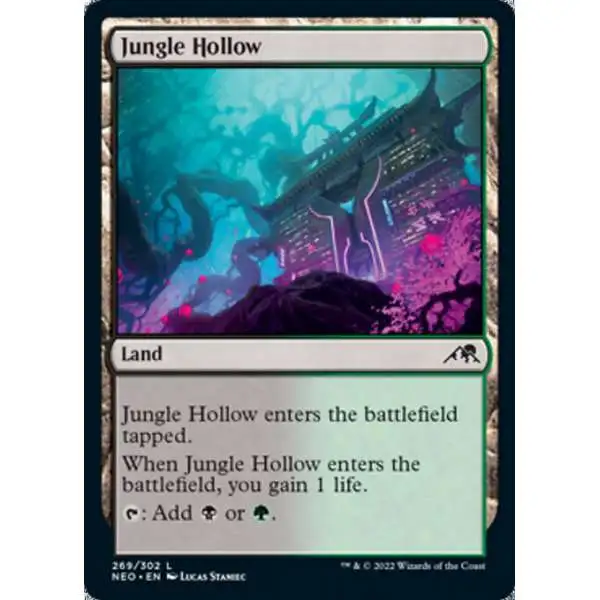 MtG Trading Card Game Kamigawa Neon Dynasty Common Jungle Hollow #269