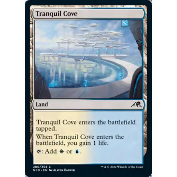 MtG Trading Card Game Kamigawa Neon Dynasty Common Tranquil Cove #280