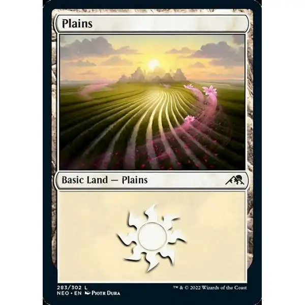 MtG Trading Card Game Kamigawa Neon Dynasty Common Plains #283