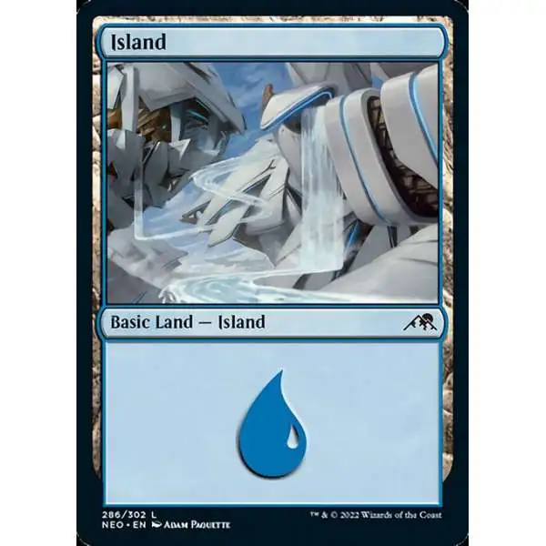 MtG Trading Card Game Kamigawa Neon Dynasty Common Island #286 [V1]