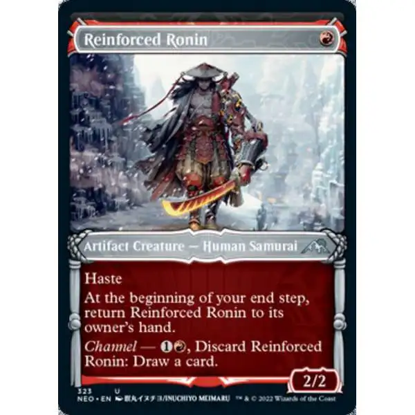 MtG Trading Card Game Kamigawa Neon Dynasty Uncommon Reinforced Ronin #323 [Showcase]
