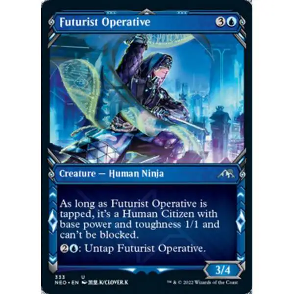 MtG Trading Card Game Kamigawa Neon Dynasty Uncommon Futurist Operative #333 [Showcase]
